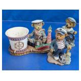Nautical Sailor Bear Figurines & Planter