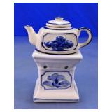Miniature Glass Teapot Oil Warmer Set