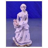 Style Glass Southern Belle Lady Figurine