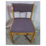 Upholstered Oak Wood Library Office Chair