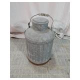 Vintage Galvanized Metal Cream Can Container