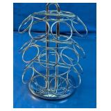 Chrome Rotating Coffee Pod Holder Carousel