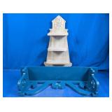 Vintage Style Wooden Wall Hanging Shelves Duo