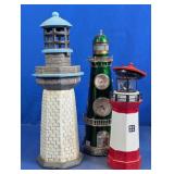 Vintage Lighthouse Decorative Display Trio