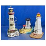 Vintage Assorted Lighthouse Figurines Trio