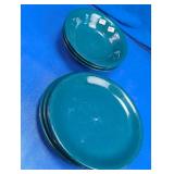 Teal Blue Plate & Bowl Dinnerware Set
