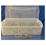 Assorted Ball Mason Jars with Plastic Storage Bin