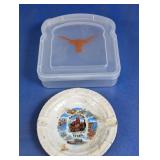 Texas Souvenir Ashtray & Longhorns Lid