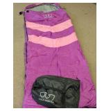 Gold Armour Purple Hooded Sleeping Bag