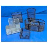Mesh Metal Office Desk Organizers Lot