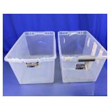 Sterilite 64-Quart Clear Plastic Storage Totes