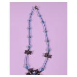 Blue Dragonfly Bead Necklace