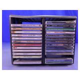 CD Storage Rack with Music CD Collection