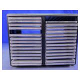 CD Storage Rack with Assorted Classical Music CDs