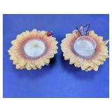 Sunflower Resin & Glass Tealight Holders
