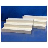 White Acrylic 3-Step Display Stand
