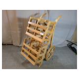 Wooden Display Cart on Wheels