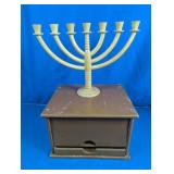 Menorah & Storage Table Set