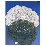 Vintage Crochet Lace Doilies Table Linens Duo