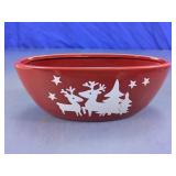 Christmas Glass Serving Bowl