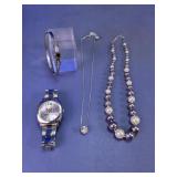Assorted Watch, Bracelet & Necklace Jewelry Lot