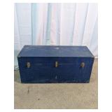 Blue Wooden Storage Chest