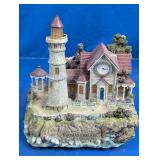Thomas Kinkade Lighthouse Clock Figurine