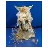 Elegant Christmas Angel Tree Topper & Gold Star