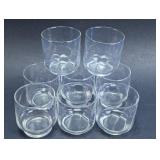Vintage Clear Glass Lowball Tumblers Lot