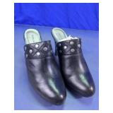 Dana Buchman Moravia Leather Mule Heels