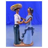 Dancing Couple Pottery Figurine
