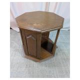 Vintage Octagonal Wooden End Table w/Storage