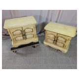 Vintage French Provincial Style Nightstands Duo