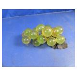 Lucite Resin Green Grape Cluster Decor