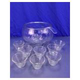 Glass Punch Bowl Set