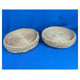 Woven Rattan Serving Baskets Set