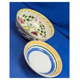 Vtg. Tre Ci Italy Hand Painted Ceramic Bowls Duo