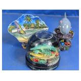 Vintage Aquatic & Tropical Souvenir Figurine Trio