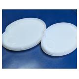 Vintage Milk Glass Snack Plates Set