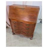 Wooden Slant Front Bureau Secretary Desk