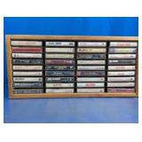 Vintage Rock & Heavy Metal Cassette Lot w/Rack