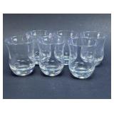 Clear Flared Glass Shot Tumblers Set