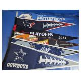 Texas Sports Teams Pennants Lot