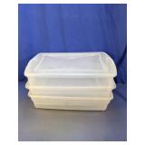 Sterilite Clear Plastic Storage Totes Trio
