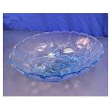 Vintage Light Blue Footed Fruit Bowl