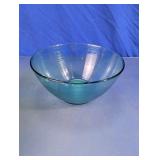 Blue Glass Serving Bowl