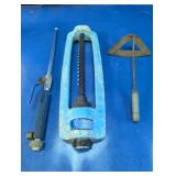 Lawn Sprinkler, Wand and Garden Hoe Tool