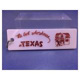 The Best Whorehouse in Texas Plastic Keychain
