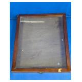Wood Glass Top Hinged Display Case