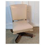 Vintage Studded Faux Leather Office Chair